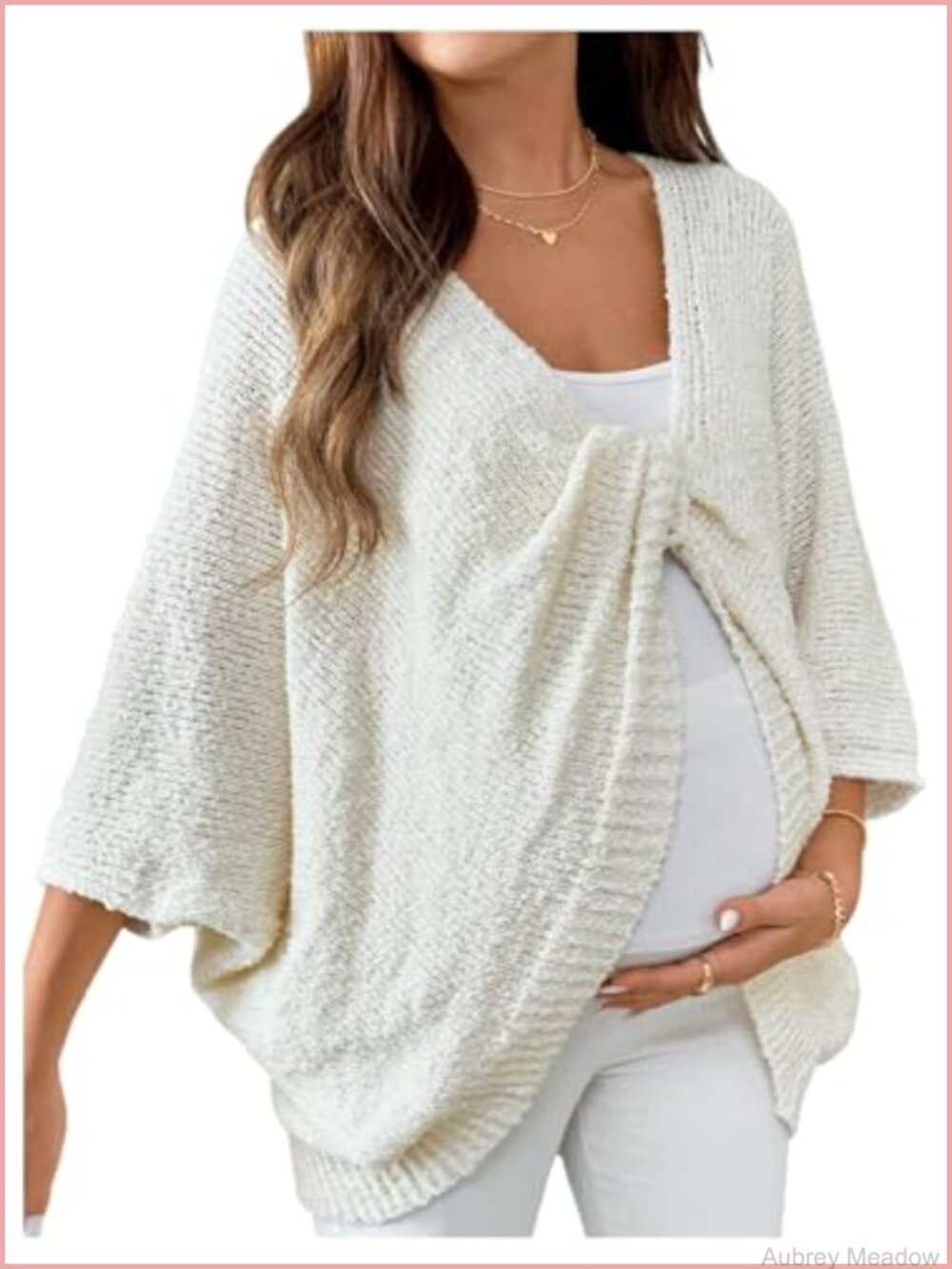 Maternity Twist Front Knit Cardigan